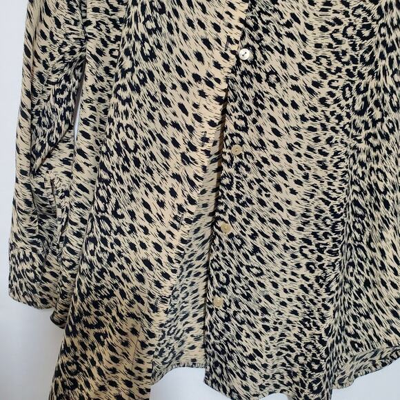 & Other Stories | Animal Print Button Up Lightweight Shirt Cheetah Leopard - Picture 4 of 6